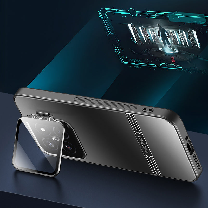 Phone Case for Xiaomi 14 Pro Matte PC+TPU Cover with Lens Frame Kickstand Phone Case for Xiaomi 14 Pro Matte PC+TPU Cover with Lens Frame Kickstand